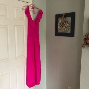 Amanda Uprichard pink silk dress s